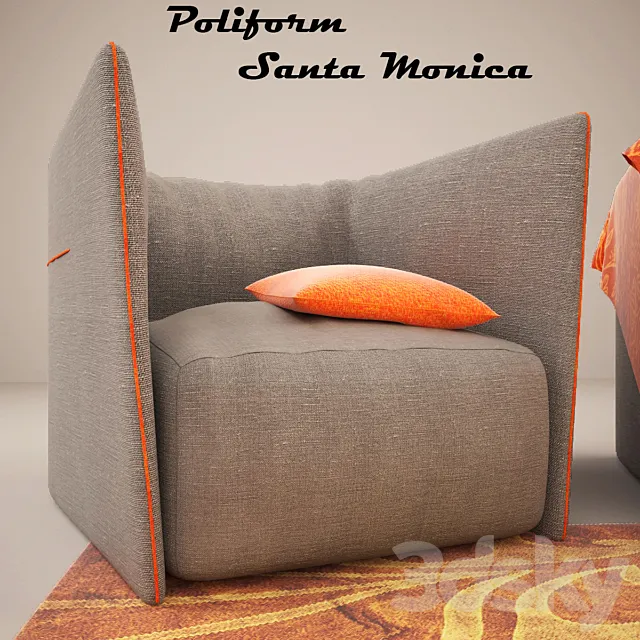 Armchair Santa Monica 3D Model