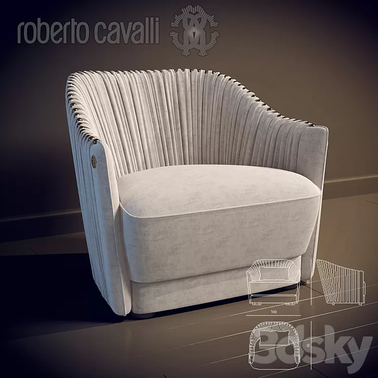 Armchair Sharpei Roberto Cavalli 3D Model