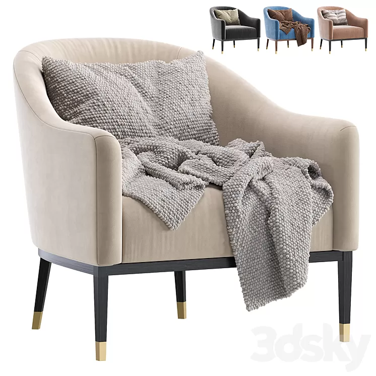 Armchair SHIPROK by Cazarina Interiors\/Кресло ШИПРОК 3D Model Free Download