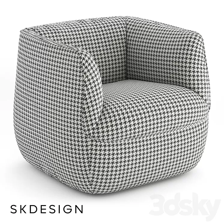 Armchair Spin 3D Model