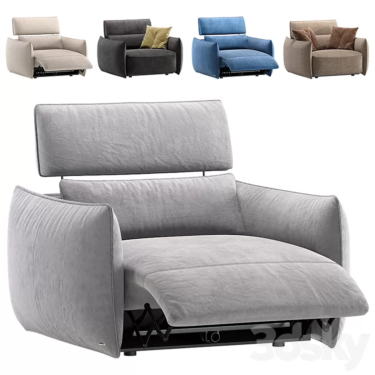 Armchair Stupore C027 By Natuzzi Editions 3D Model Free
