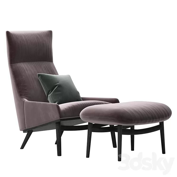 Armchair SUNDAY by WENDELBO 3D Model