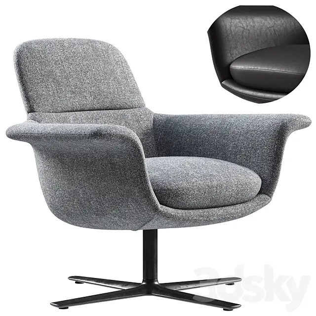 Armchair Swivel Time and Style Icarus wings 3DModel