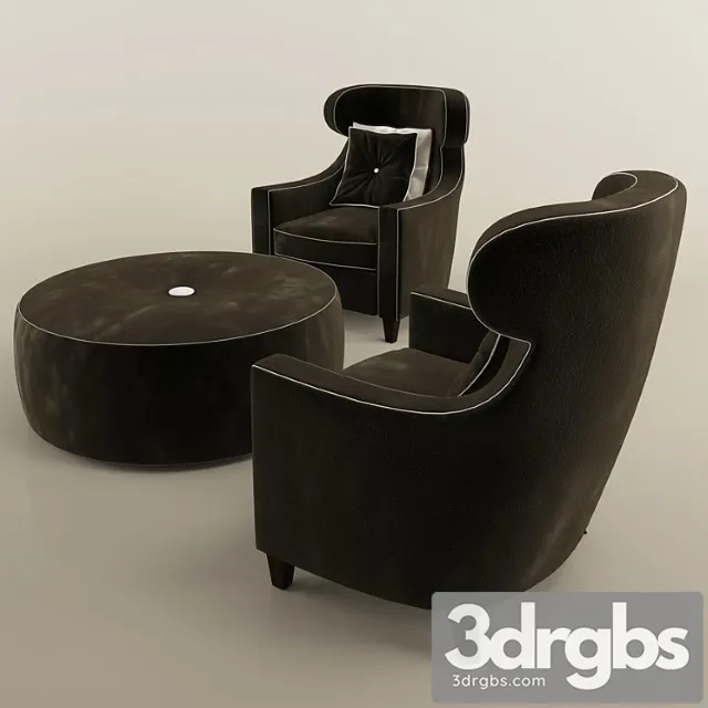 Armchair Table 3D Model Free