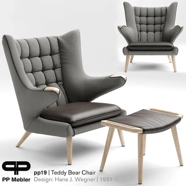 Armchair THE TEDDY BEAR CHAIR PP19 3D Model