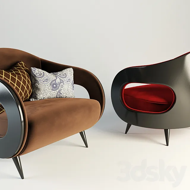 Armchair TURRI CONTEMPORARY 3D Model
