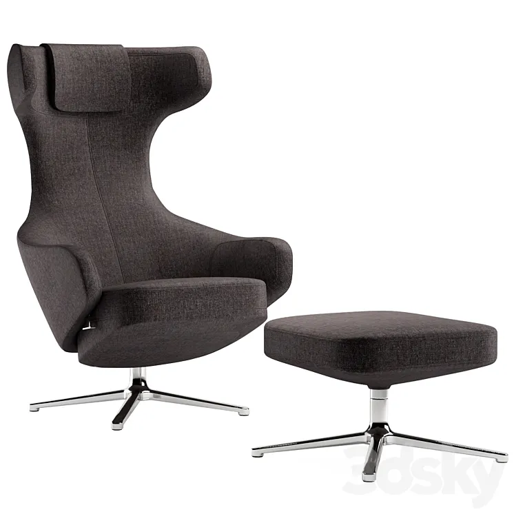 Armchair Vitra Grand Repos 3D Model Free