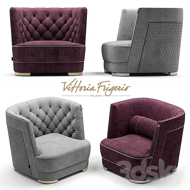 Armchair vittoria frigerio GREPPI 3DModel