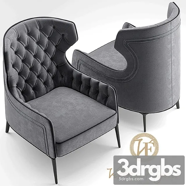 Armchair vittoria frigerio piola bergere 3D Model Free