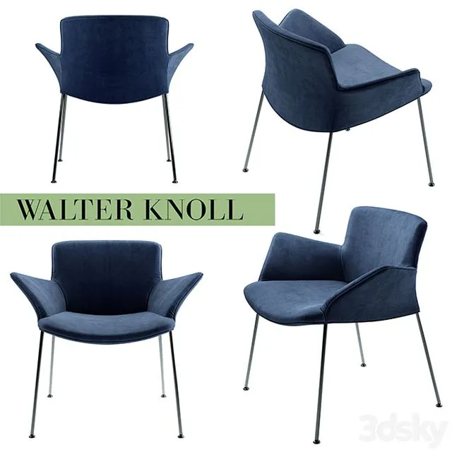 Armchair walter knoll Burgaz Chair 3D Model