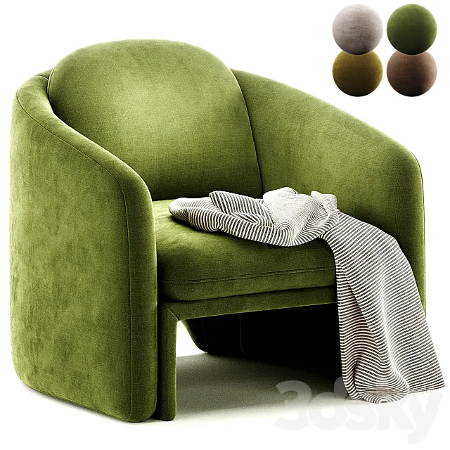 Armchair Warren by Laredoute 3D Model