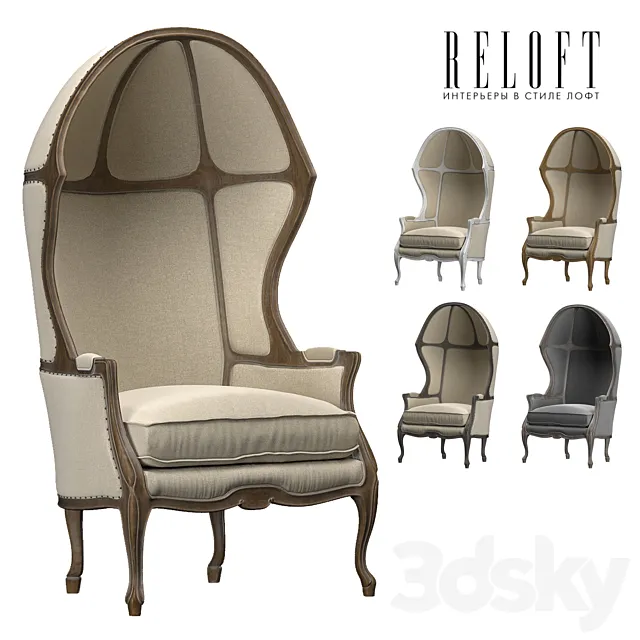 ARMCHAIR WITH VERSAILLES DOME 3D Model