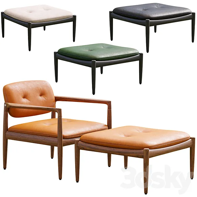 Armchair Yoko By Minotti 3D Model