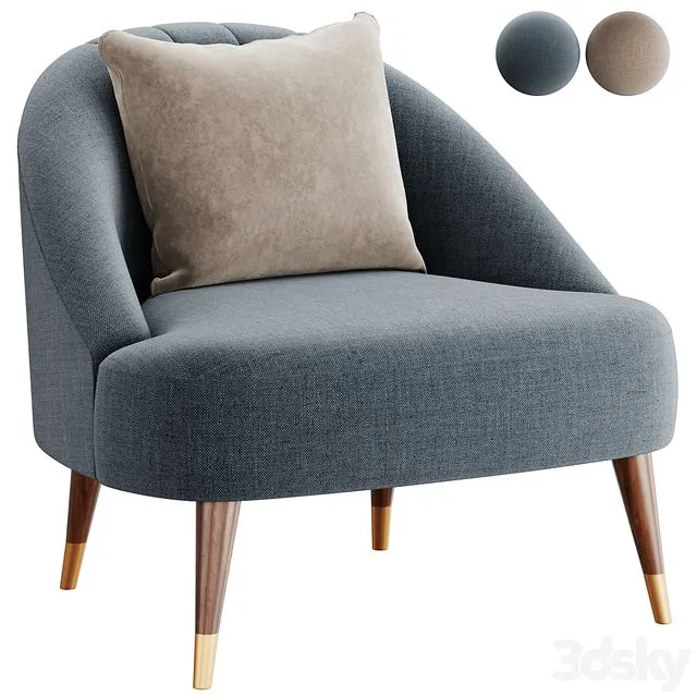 Armchair_Margot_Accent 3D Model