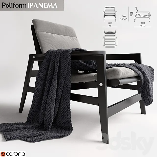 ARMCHAIRS - POLIFORM | Ipanema 3DModel