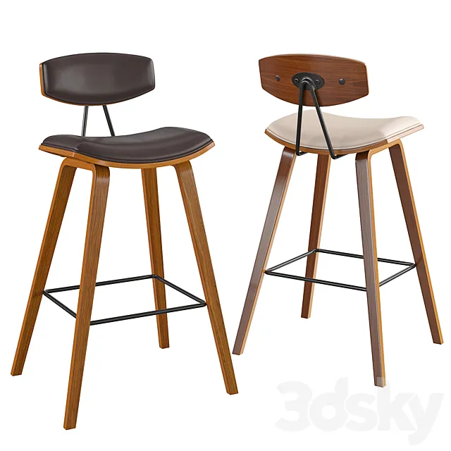 Armen Living Fox Bar Stool 3D Model