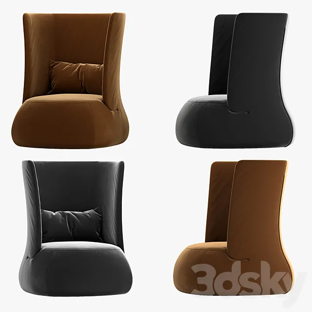 Armhair Fat sofa FS91A 3D Model