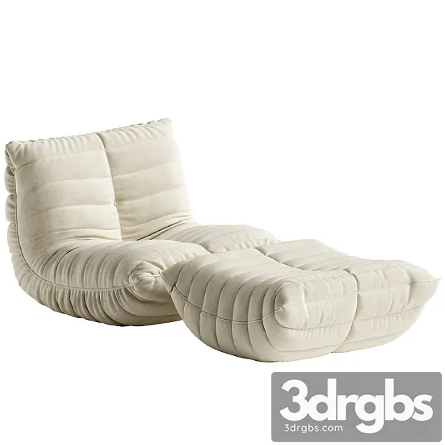 Armless standard bean bag set