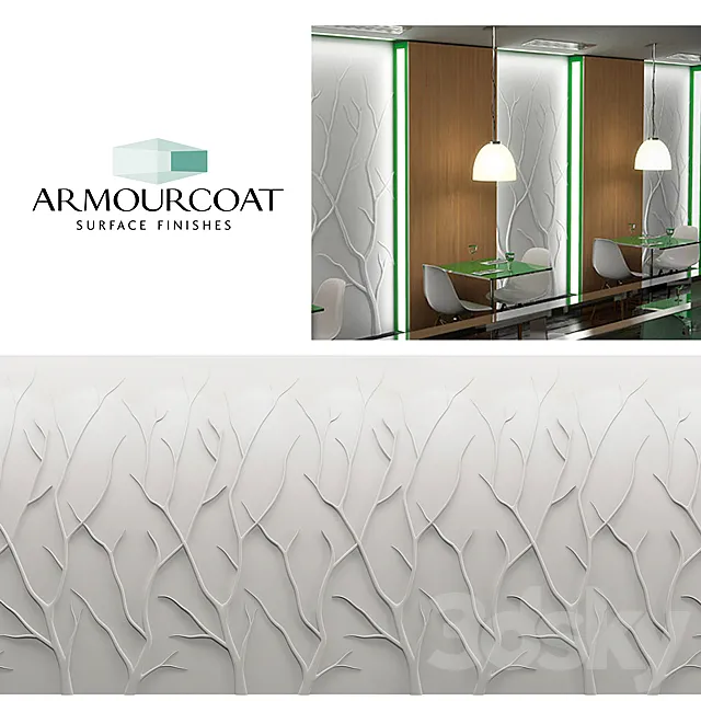 Armourcoat elm 3d panel 3D Model
