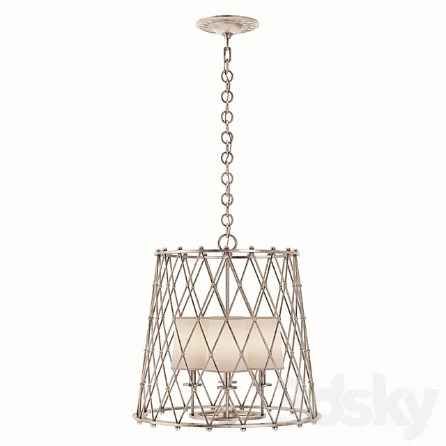 ARN 5210BSL-L AERIN Casual Edgerly Large Woven Lantern 3D Model