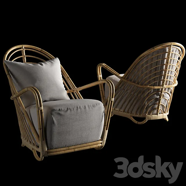Arne Jacobsen Sika Design - Charlottenborg Lounge Chair (for reloading) 3DModel