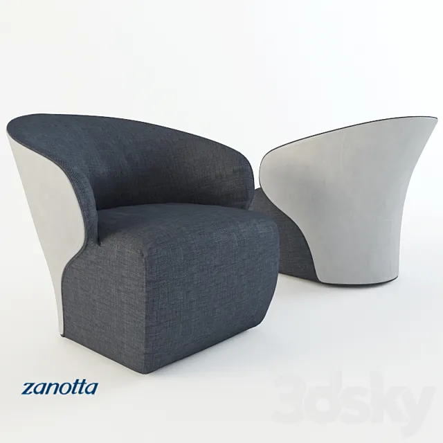 Arom chair factory Zanotta 3D Model