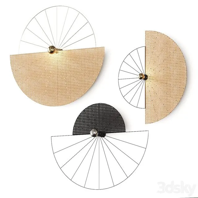 Aromas del Campo Ghaban Rattan Wall Lamps 3D Model