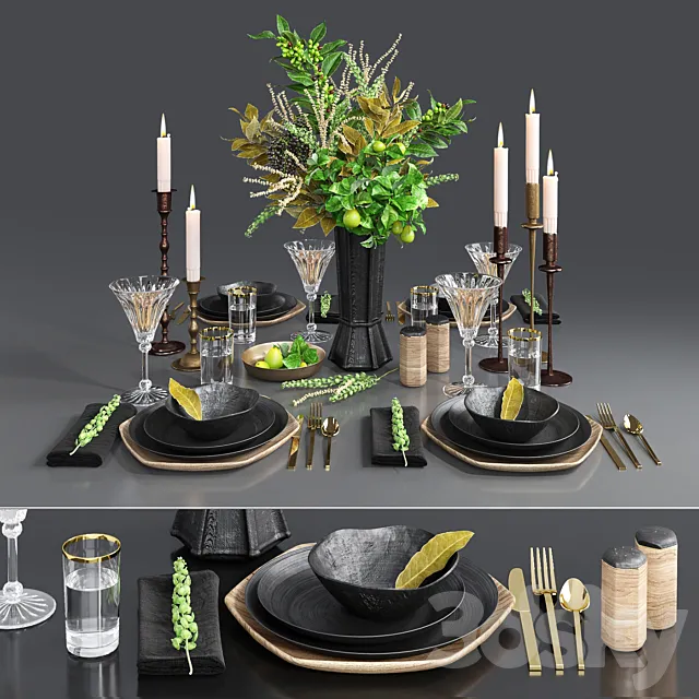Aromatic Table Setting 3DModel