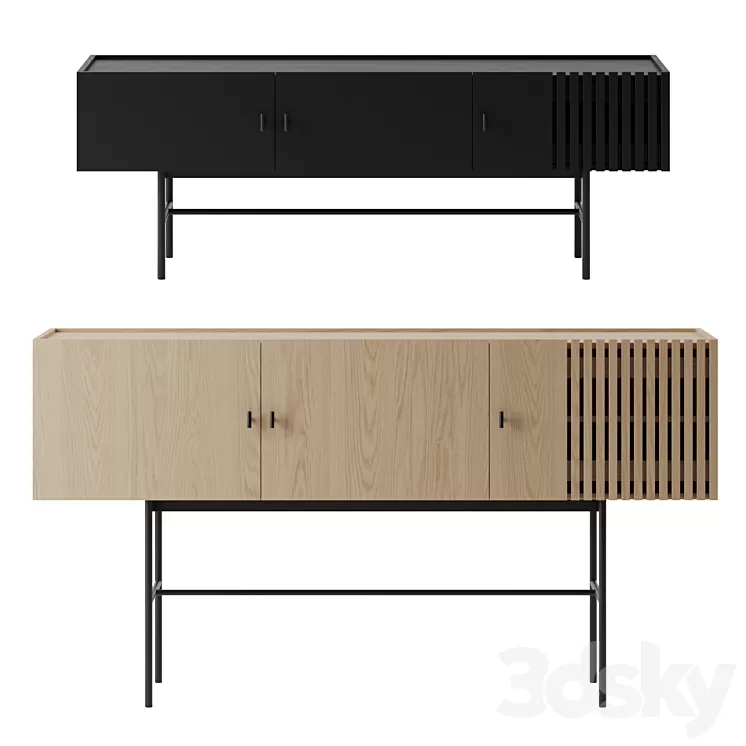 Array sideboard by Woud 3D Model Free