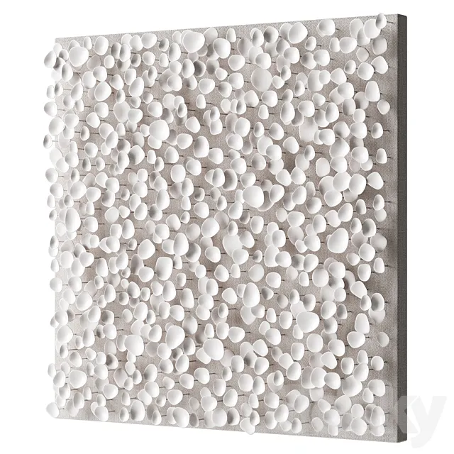 Art canvas with white petals Free Download