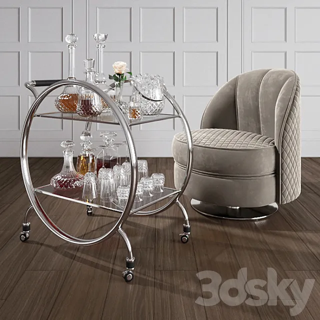 Art Deco Bar set 3D Model