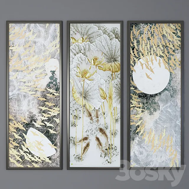 ART DECO BED_ 19 3D Model