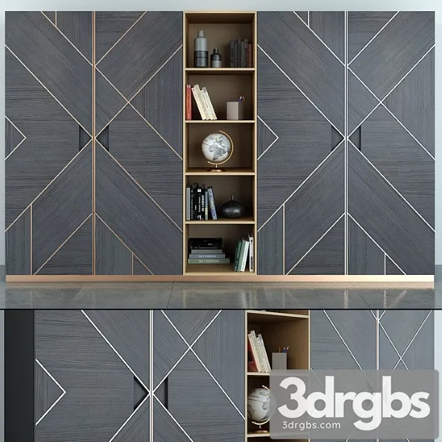 Art deco cabinets 029 3D Model Free