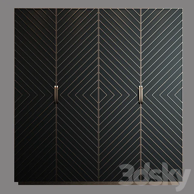 Art Deco Cabinets 14 3D Model