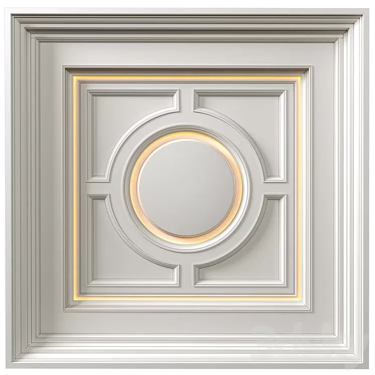 Art Deco coffered illuminated ceiling.Modern coffered illuminated ceiling 3D Model
