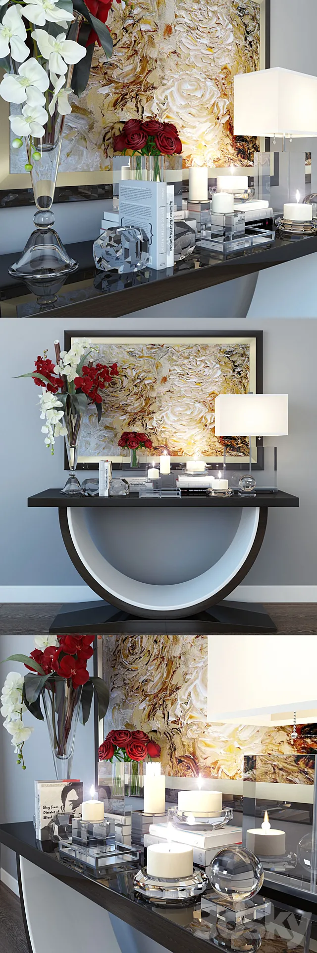 Art Deco decorative set 3DModel