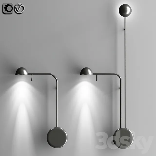 Art Deco LED Wall Lamps Bedside Wall Sconces 3D Model