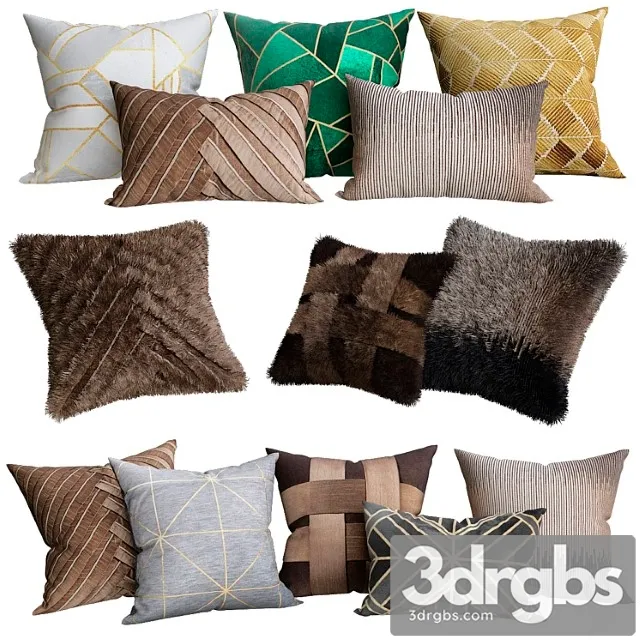 Art deco pillows 3D Model Free