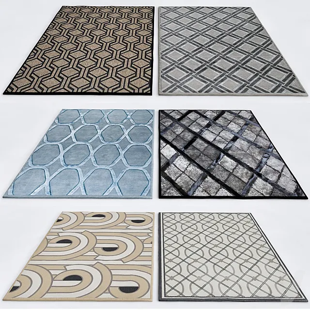 Art Deco Rugs 3D Model