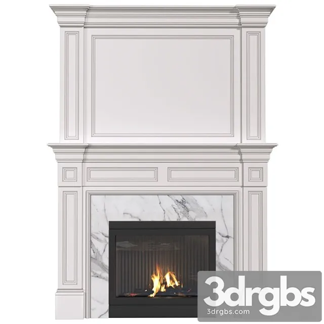 Art Deco Style Fireplace Fireplace Modern Сlassic Fireplace 3D Model Free