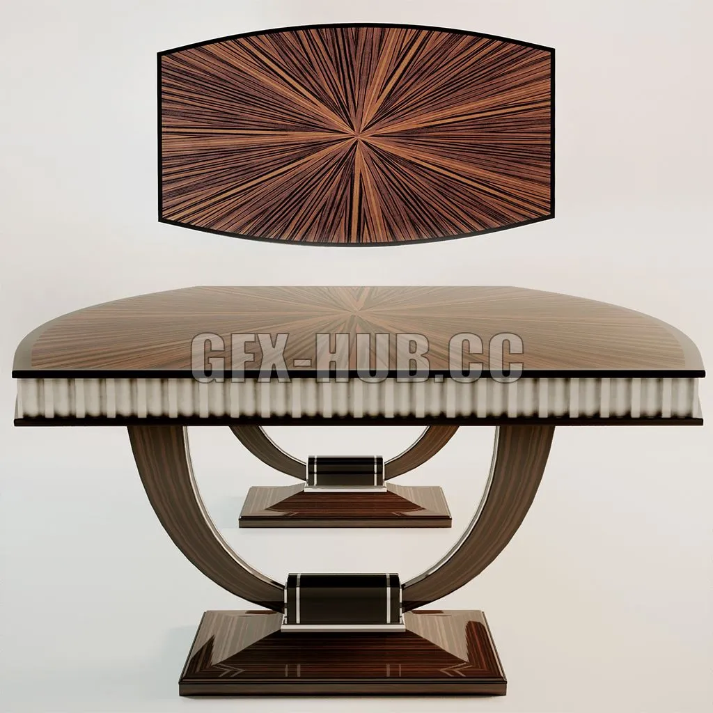 Art deco table 3D Model