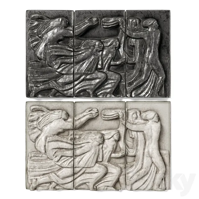 Art Deco wall panels 3D Model