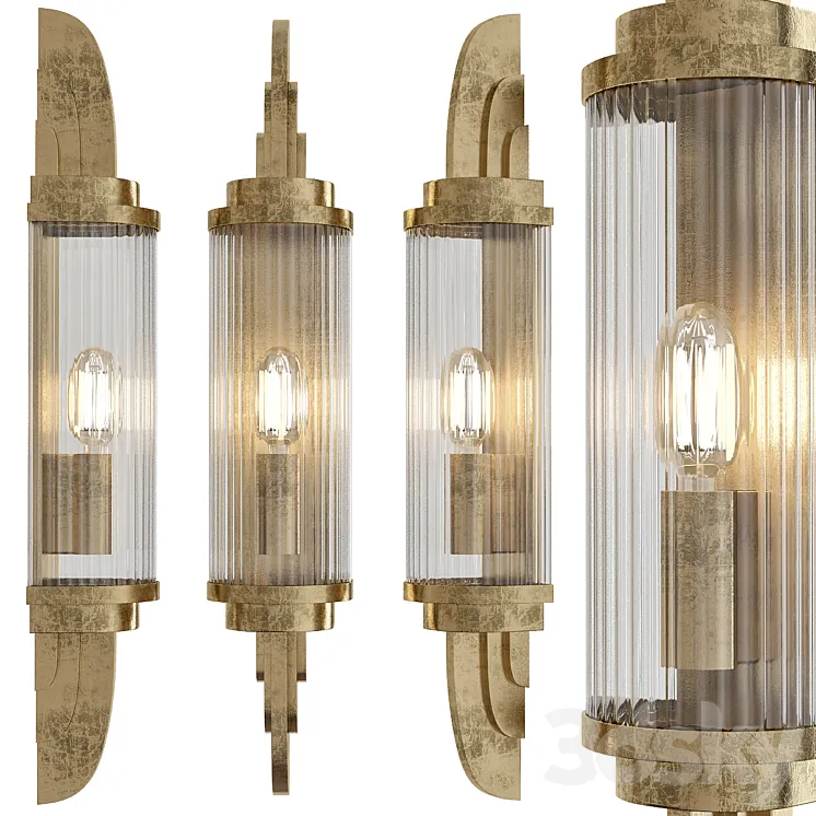 Art deco wall sconce 3D Model Free