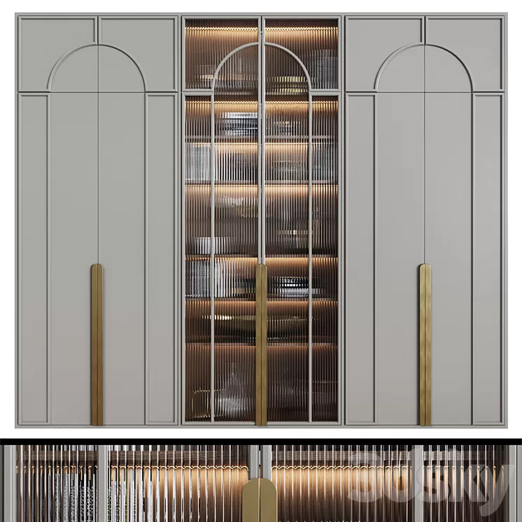 Art Deco Wardrobe 14 3D Model Free
