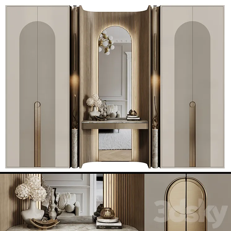Art Deco Wardrobe 18 3D Model Free