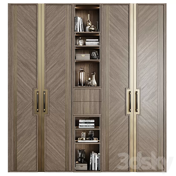 Art Deco Wardrobe 27 3D Model Free
