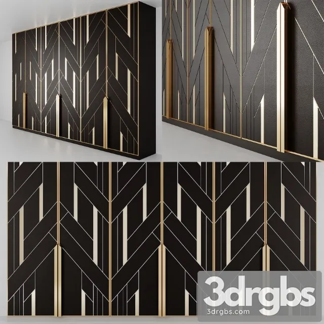 Art Deco Wardrobe 3D Model Free