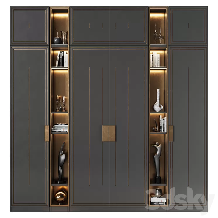 Art Deco wardrobes 08 3D Model