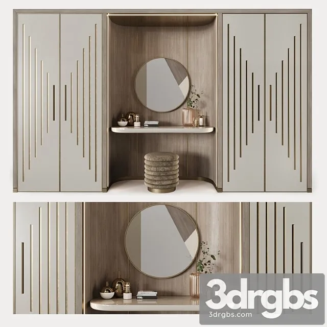 Art deco wardrobes 9 3D Model Free