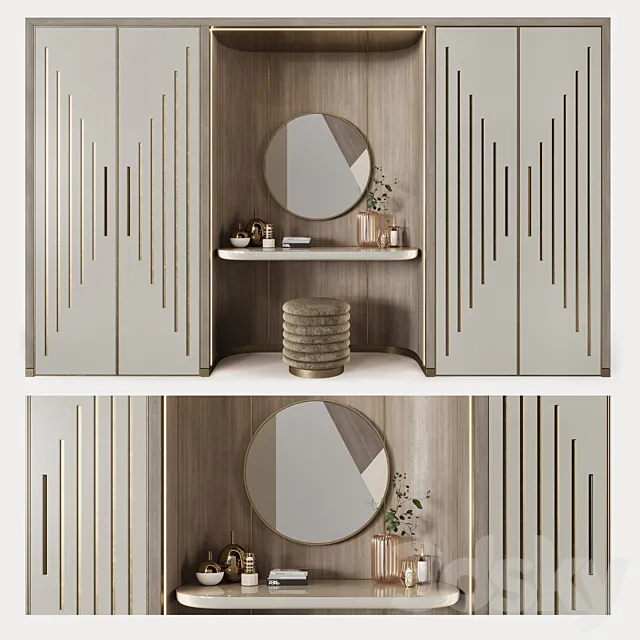 Art Deco wardrobes 9 3DModel